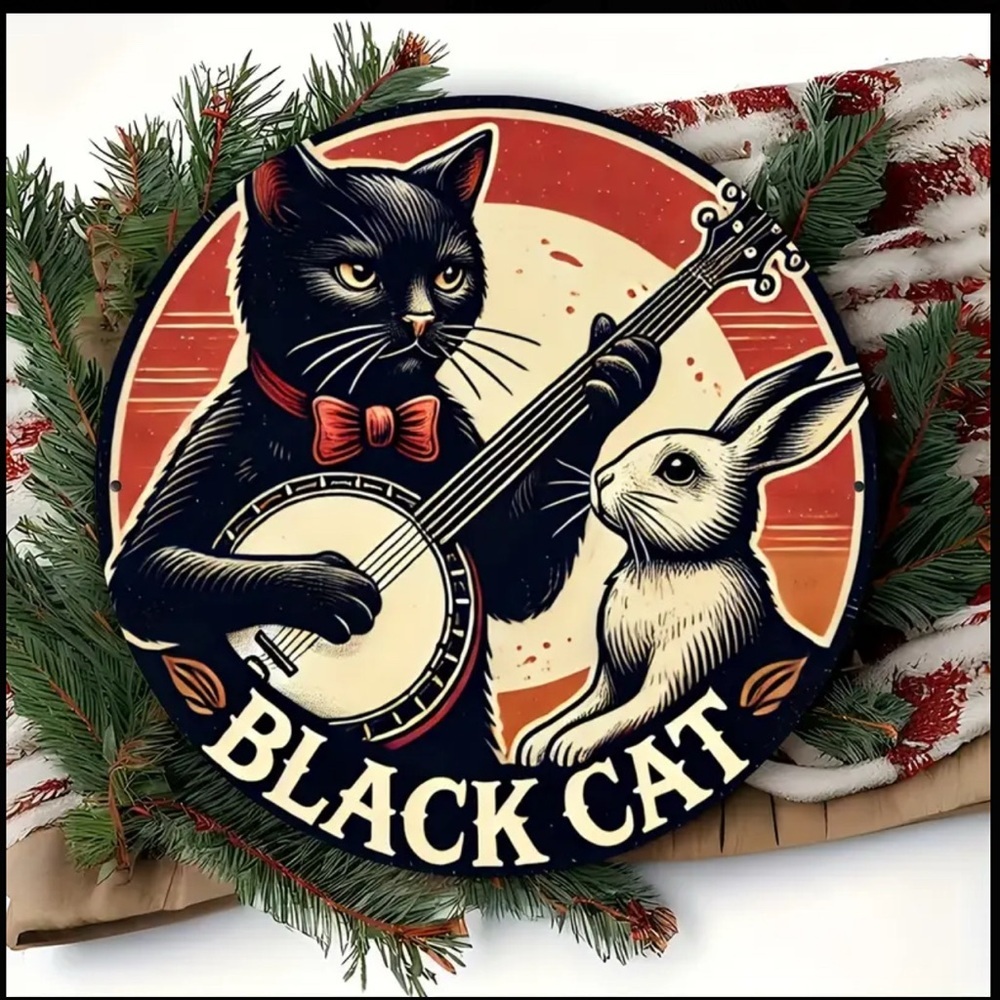 Decorative Sign with Red and Black Design - Picture 6 of 6